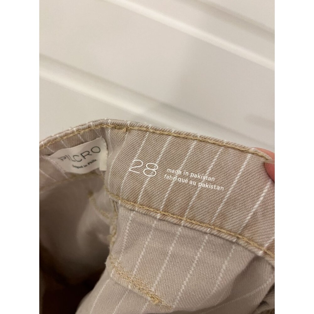 Anthropologie The Kayden Pilcro Carpenter Barrel Pants Stripe Women's Size 28 - Picture 11 of 15